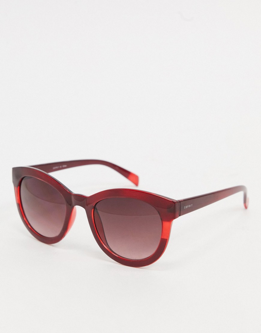 Esprit - Ronde zonnebril in rood