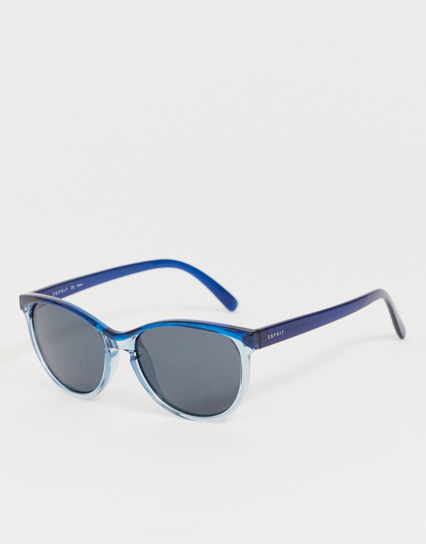 Esprit - ronde zonnebril met gepolariseerde glazen in blauw