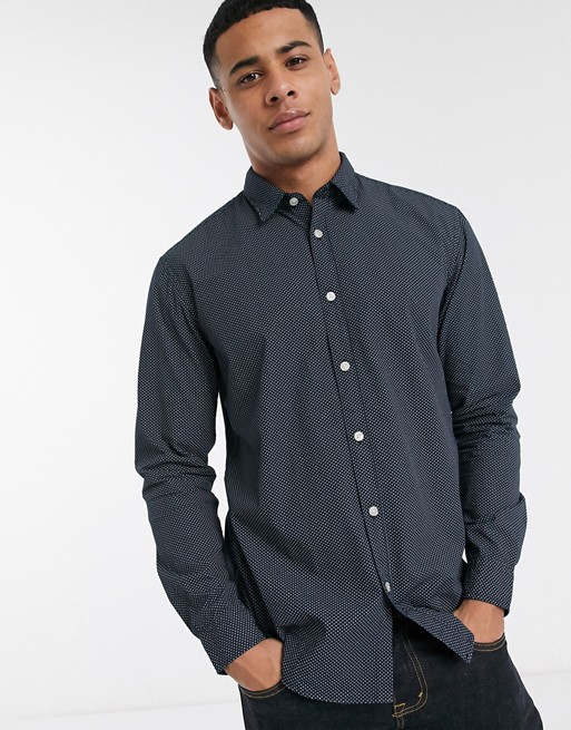 Esprit shirt in long sleeve with ditsy print