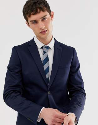 Esprit slim fit suit jacket in navy