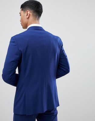 Esprit slim fit suit jacket in royal blue