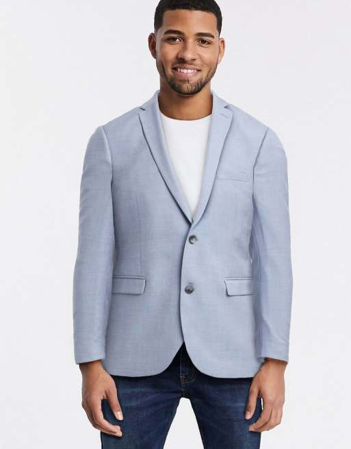 Esprit slim Suit jacket in light blue | ASOS