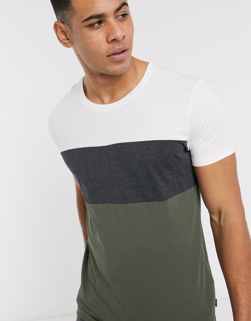 Esprit - T-shirt basic color block multi-Multicolore