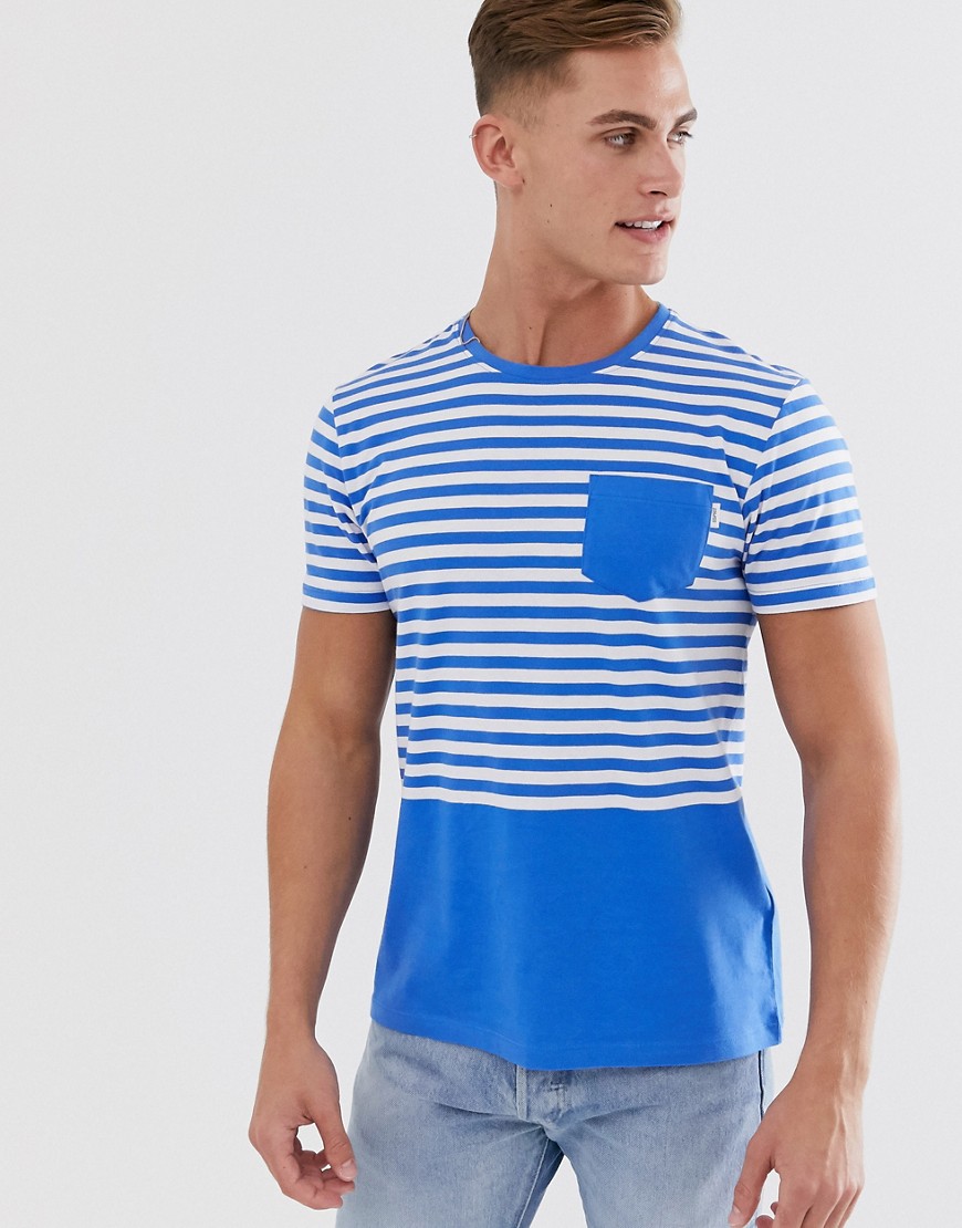 Esprit - T-shirt con stampa marinara a righe blu acceso