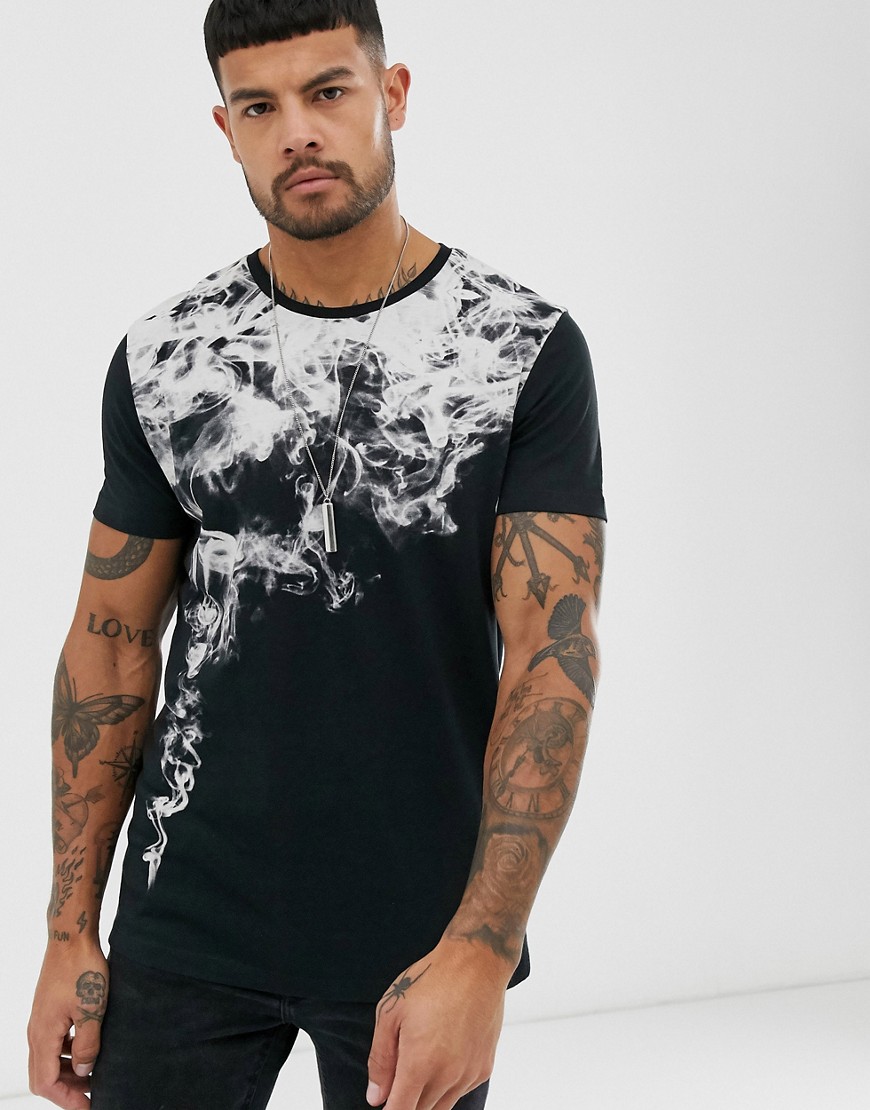 Esprit t-shirt med tryk i sort