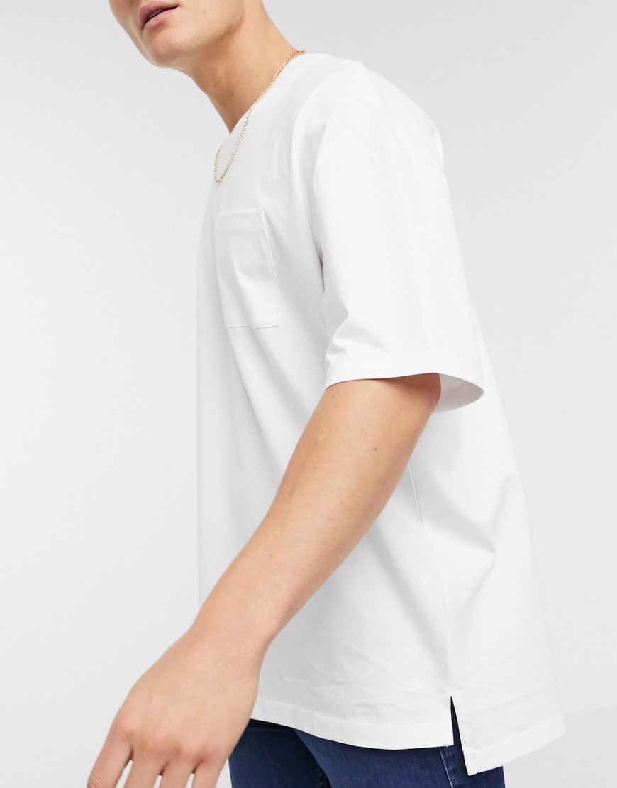 Esprit - T-shirt oversize squadrata bianca-Bianco