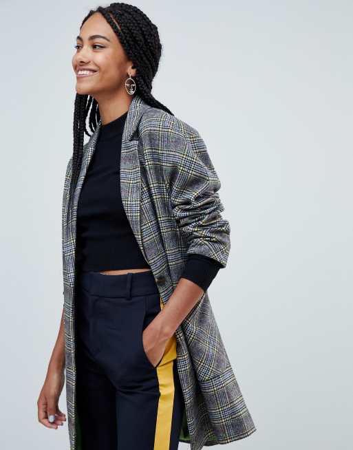 Esprit Tailored Check Coat ASOS