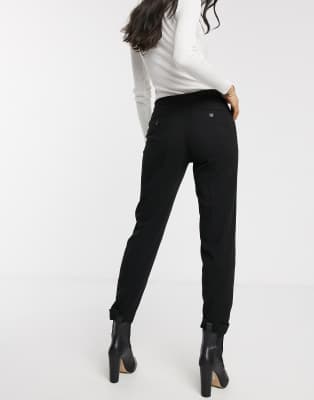 black tailored joggers