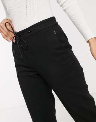 black tailored joggers