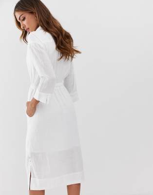 midi shirt dress with slits