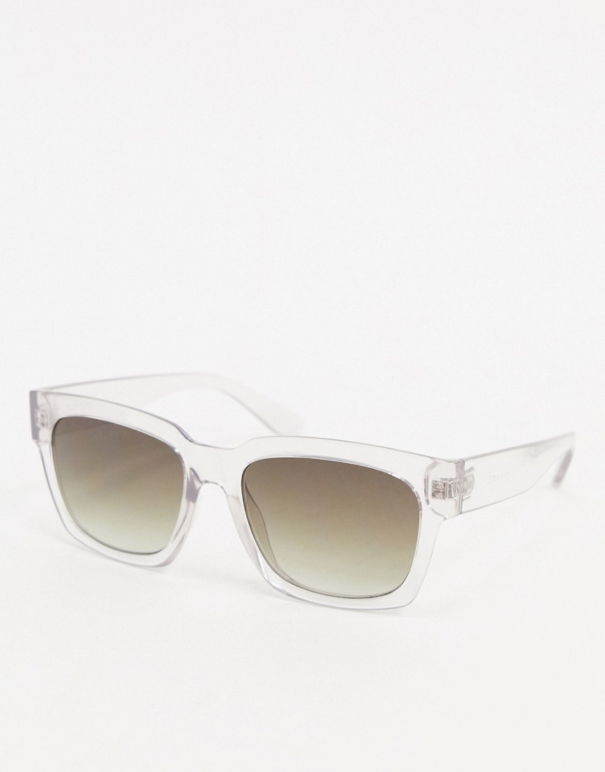 Esprit - Vierkante zonnebril in grijs