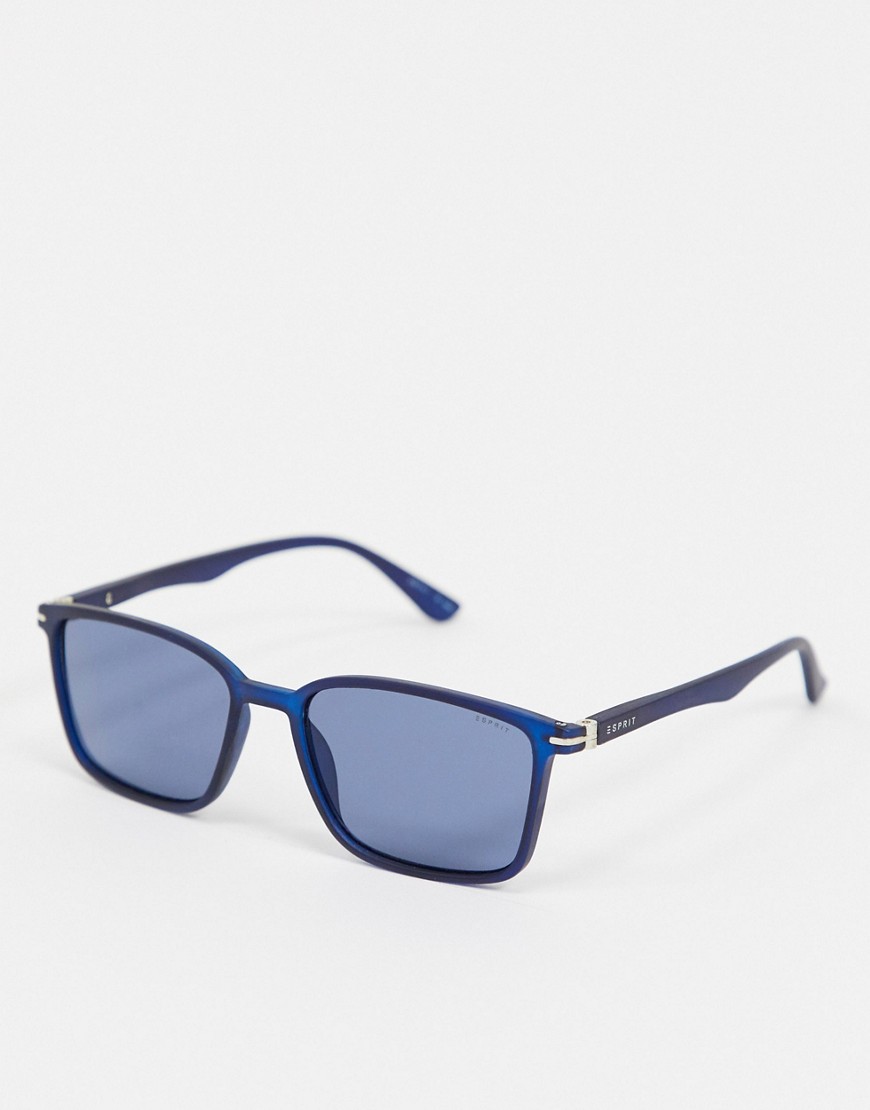 Esprit - Vierkante zonnebril in marineblauw