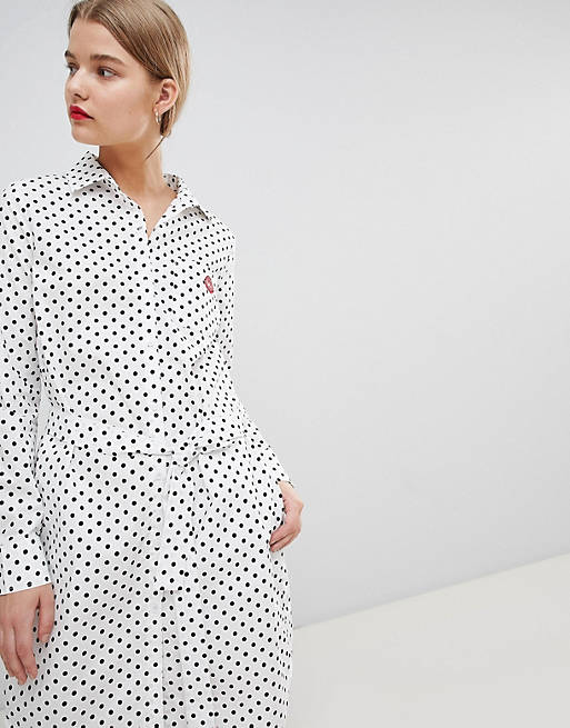 Essentiel Antwerp Shirt Dress in Spot Print