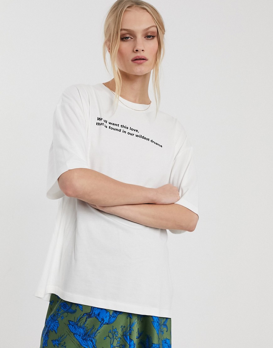 Essentiel Antwerp Vain printed t-shirt-White