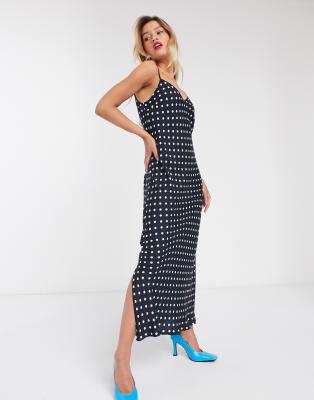 slip dress polka dot