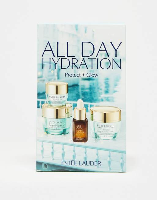 Estee Lauder – DayWear Moisturiser All Day Hydration Protect + Glow – Zestaw podarunkowy z 4 kosmetykami