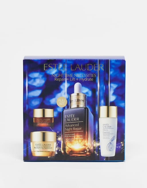 Estée Lauder - Nighttime Necessities Repair + Lift + Hydrate - Hudpleje-gavesæt med 4 dele (spar 19%)