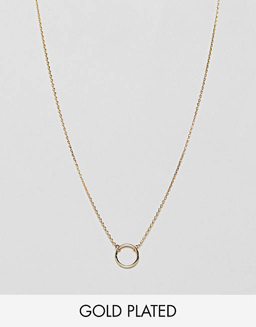 Estella Bartlett gold plated suspended circle necklace | ASOS