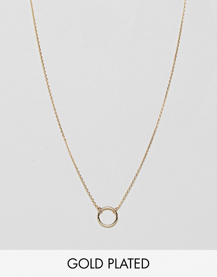 Estella Bartlett – Guldpläterat halsband med hängande cirkel