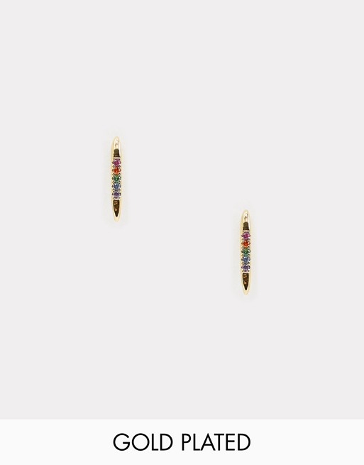 Estella Bartlett rainbow gold plated earrings