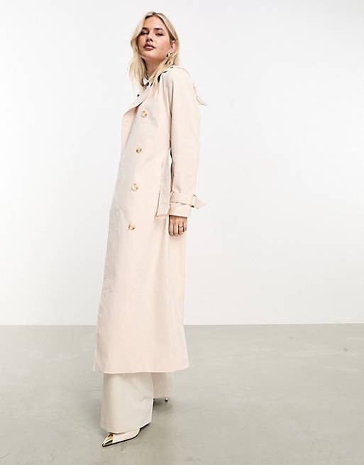 Ever New belted maxi trench maxi coat in soft cream