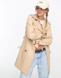 [Ever New] Ever New belted trench coat in camel-Neutral 12 Camel