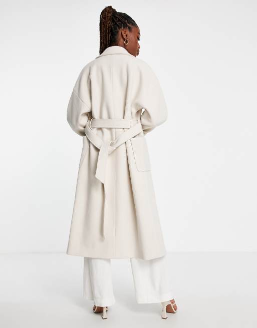 Ever New belted wrap coat in cream