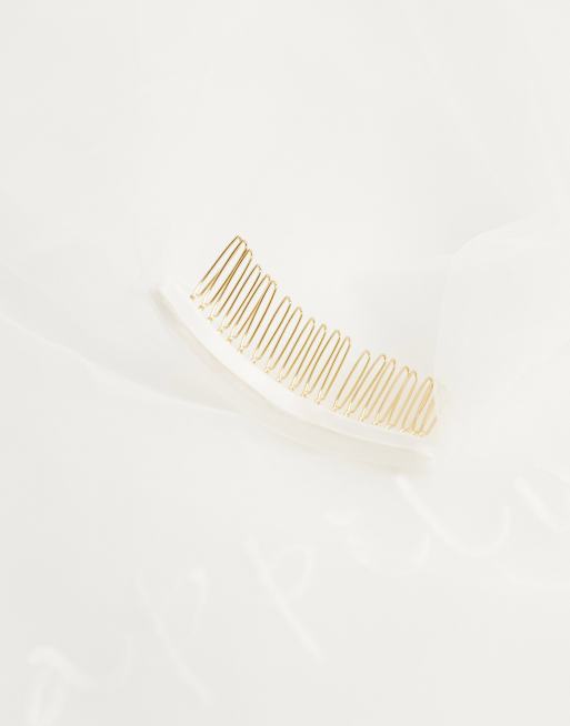 Ever New Bridal exclusive 'happily ever after' embroidered veil in ivory, 4 of 4