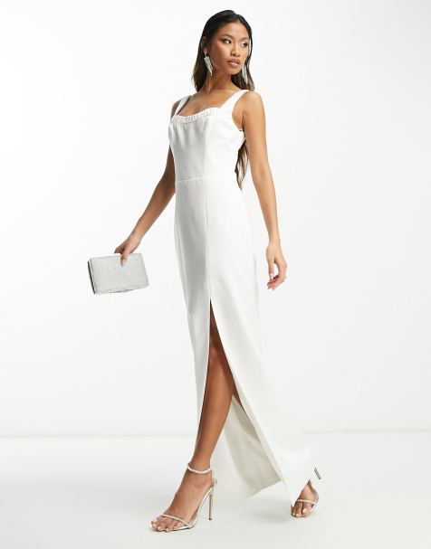 White maxi cocktail clearance dress