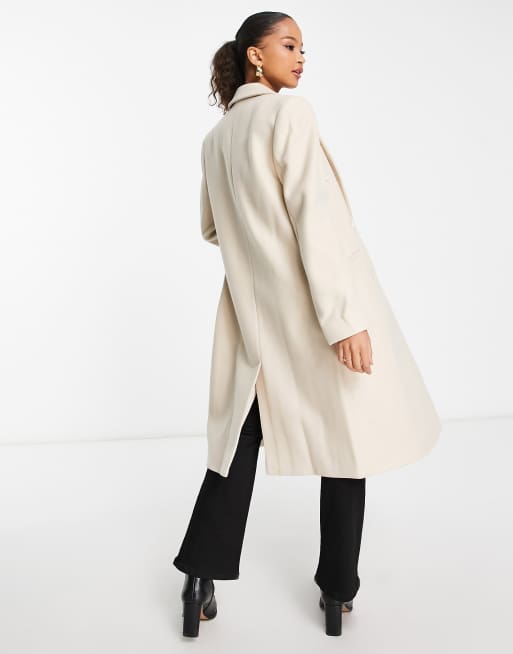 Cream midi outlet coat