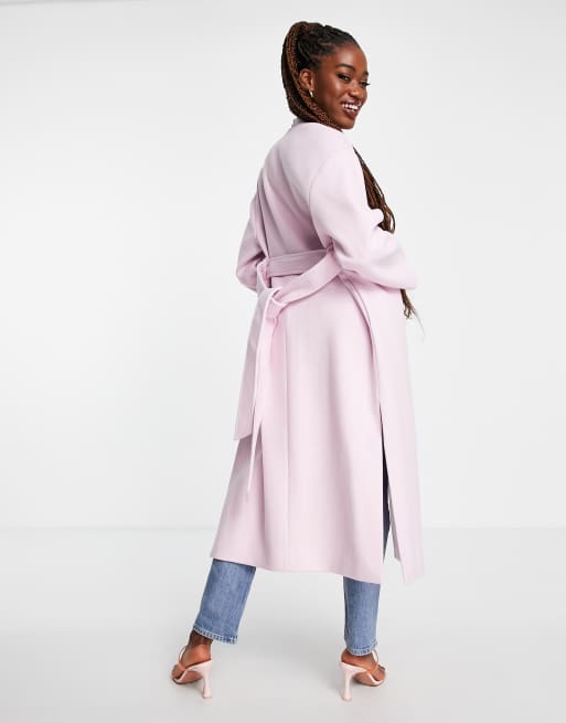 Asos pink coat best sale