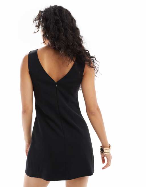 color block black dress Black Halo Lena Color Block Dress in Black-Black