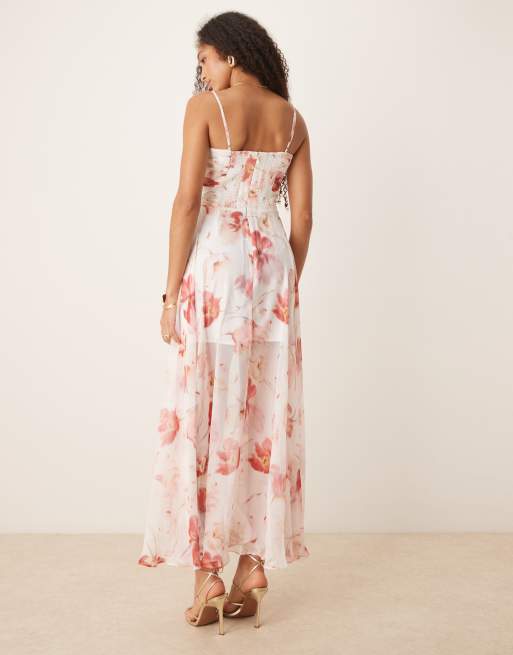 Ever New corset maxi dress in mixed floral, 2 of 4