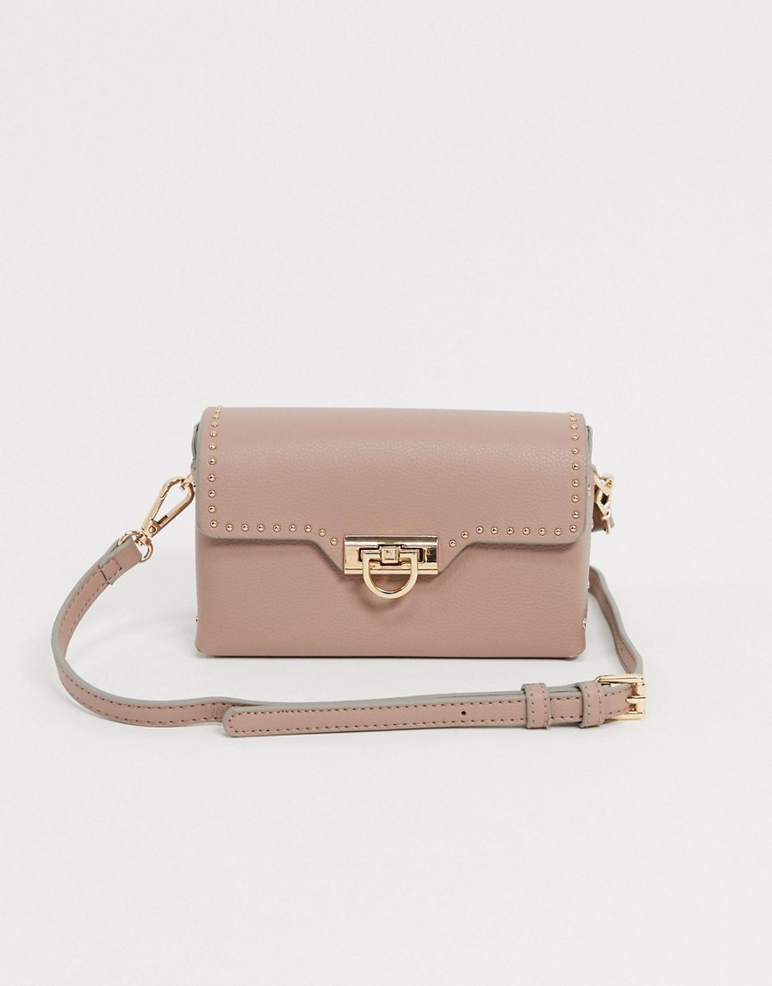 Ever New Crossbody Bag With Hardware Detail In Blush-pink