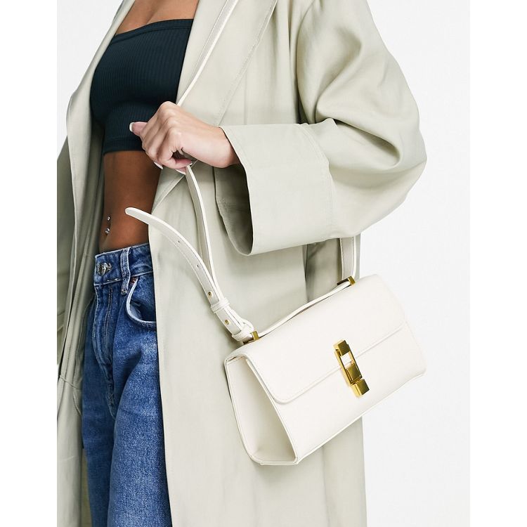 Vintage Style Baguette Bag Womens Buckle Decor Shoulder Bag Fashion Solid  Color Flap Purse, Save More With Clearance Deals