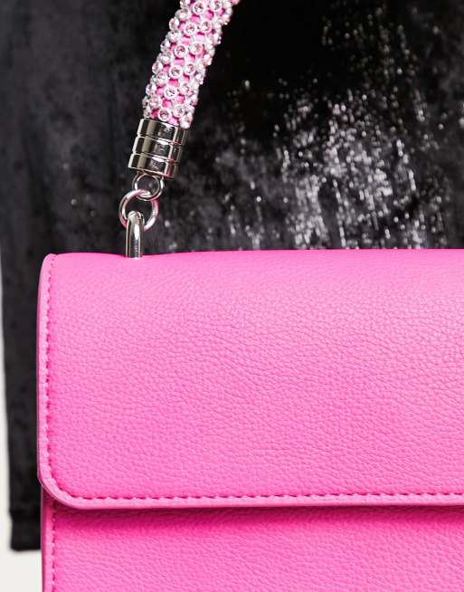 Dolce Gabbana Mini Sicily Von Bag Wallet Clutch Pink Chain