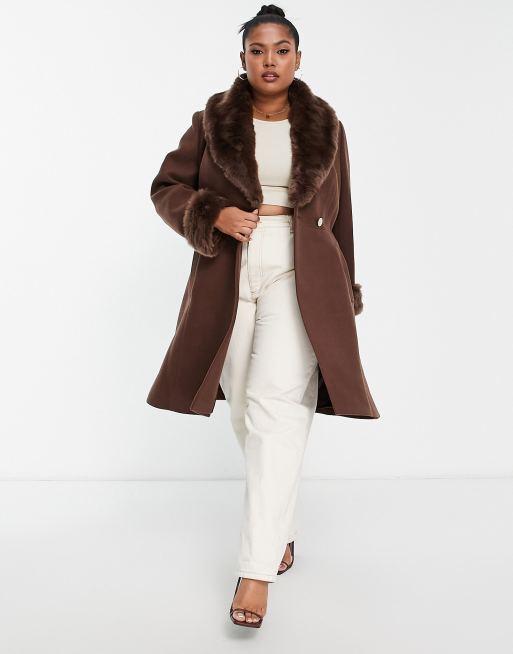 Winter coat with 2025 fur collar and cuffs