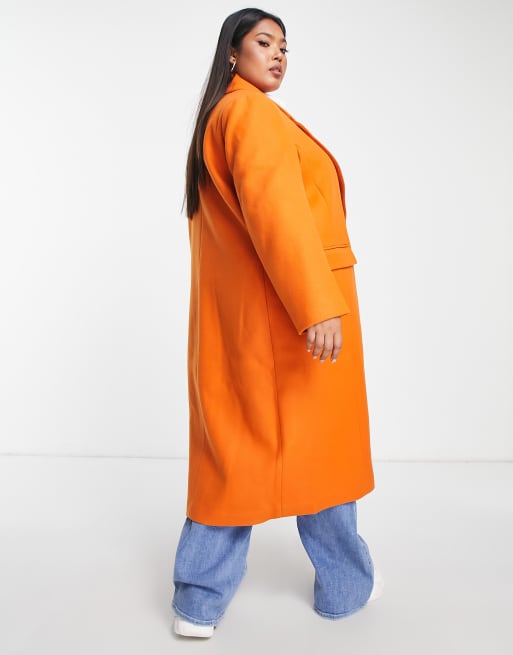 Orange plus cheap size coat