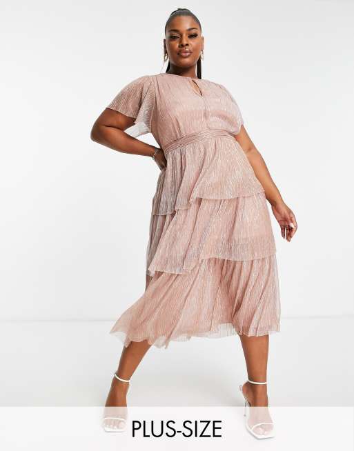 Asos rose gold outlet dress