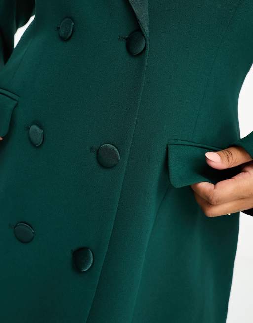 emerald green women's dress Hunter Green Stretch Suit Coat 44R