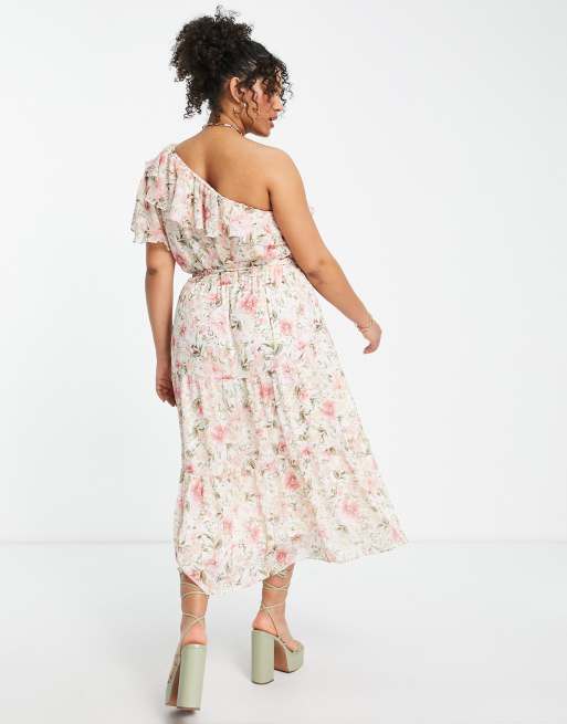 One shoulder tea dress sales