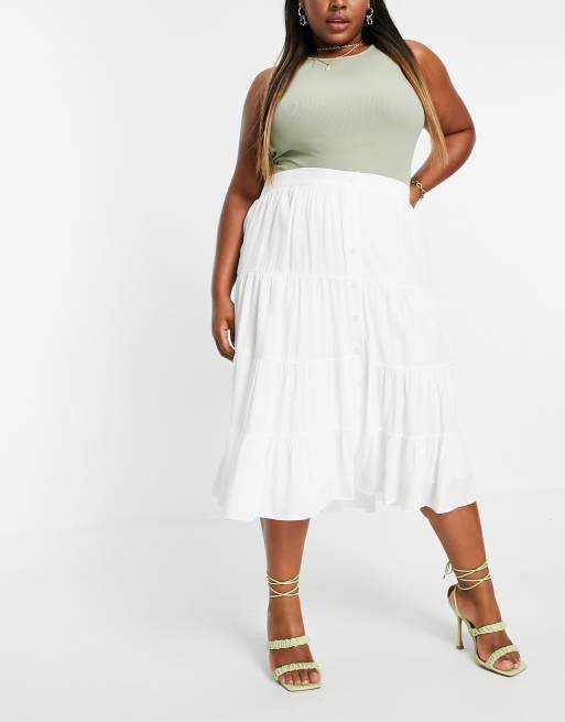 Tier plus outlet size midi skirt