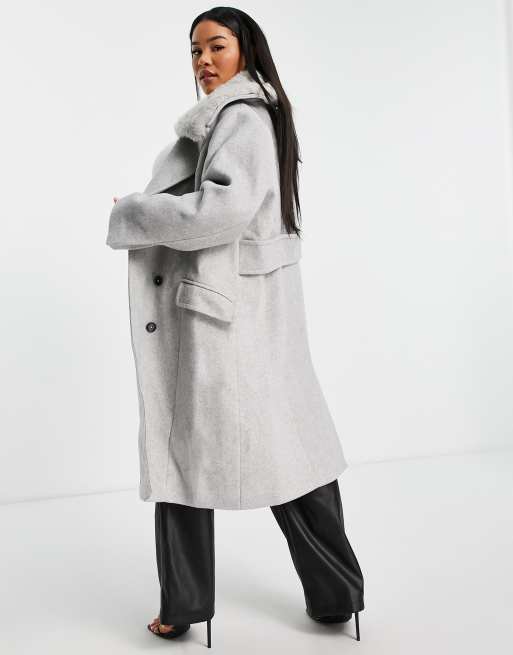 Asos fur hotsell collar coat