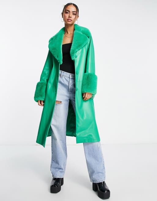 Teal green clearance coat