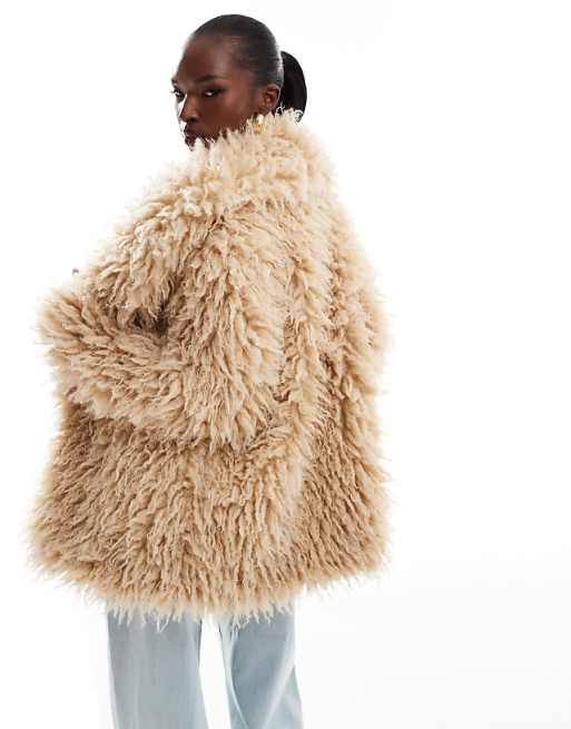 Ever New faux fur coat in beige | ASOS Ever New faux fur coat in beige | ASOS