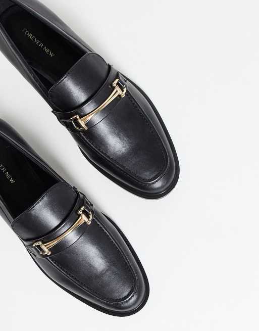 Heel & Buckle London Black with Gold Horse-bit loafer 39