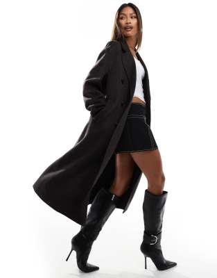Ever New Formal Coat In Deep Brown