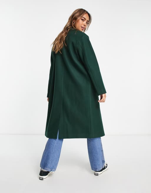 Ever New formal cocoon coat in emerald green