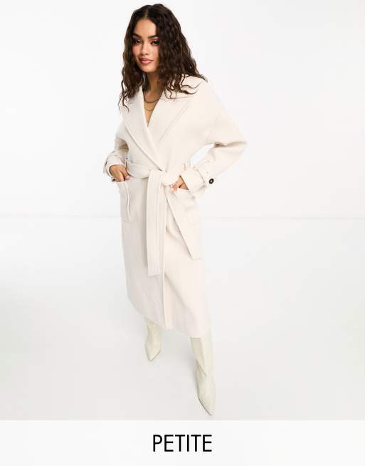 Belted shop cream coat