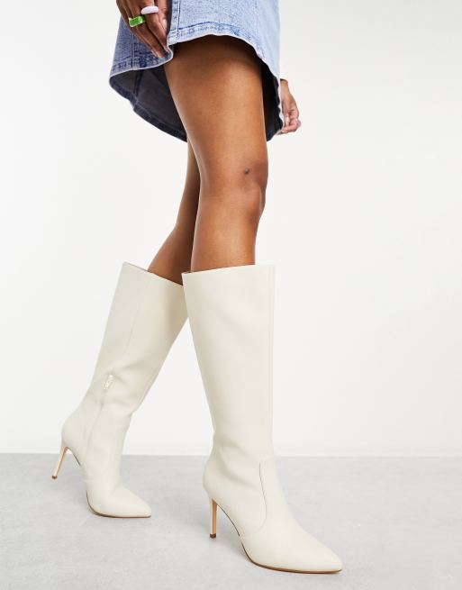 Bone white store boots